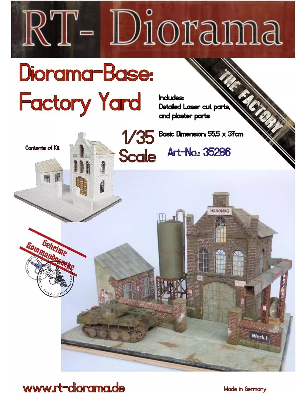 RT DIORAMA 35286 1/35 Diorama-Base: "Factory Yard" (Upgraded Ceramic Version)