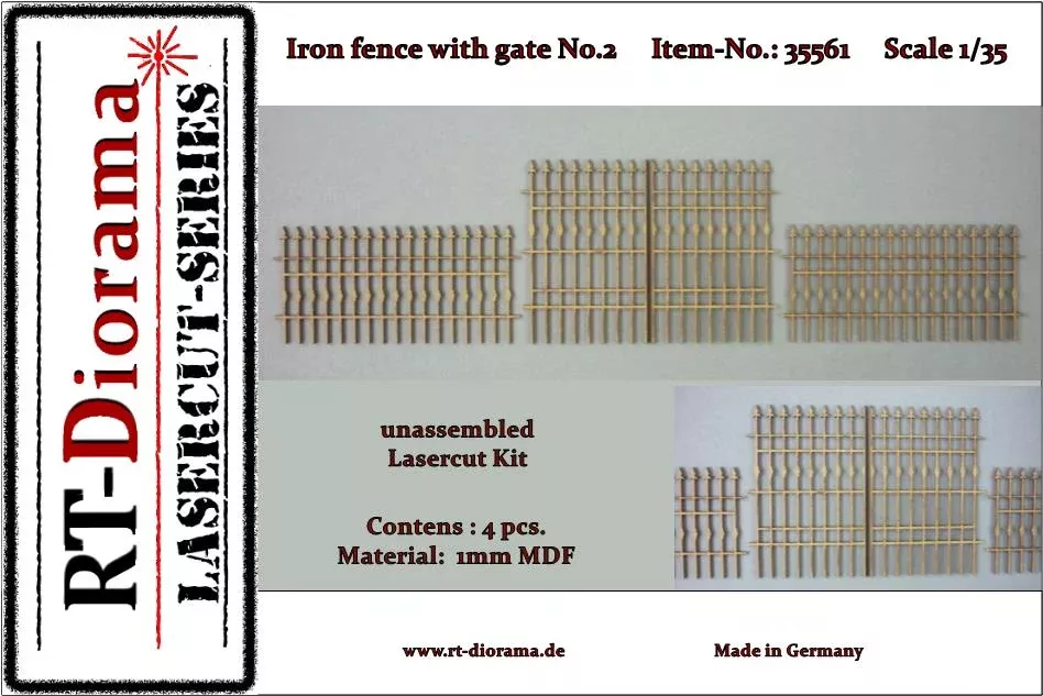 RT DIORAMA 35561 1/35Iron fence with gate No.2