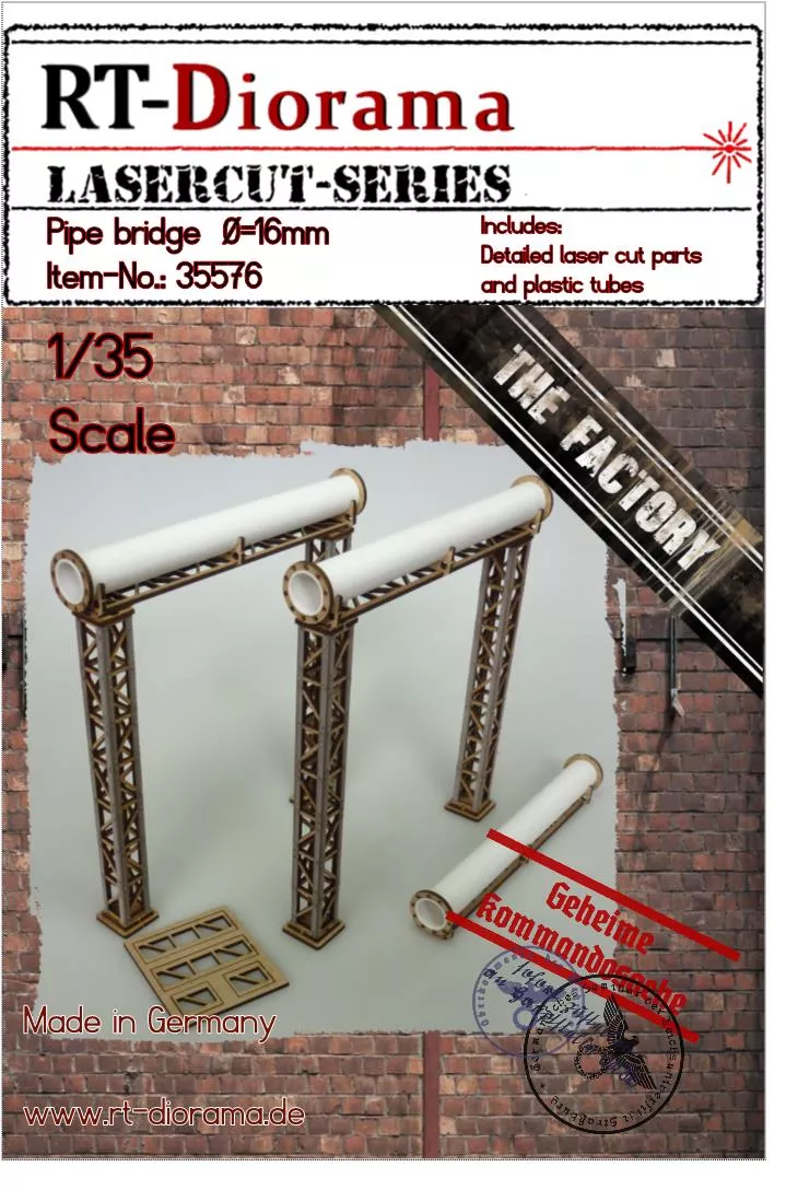 RT DIORAMA 35576 1/35Pipe bridge 16mm