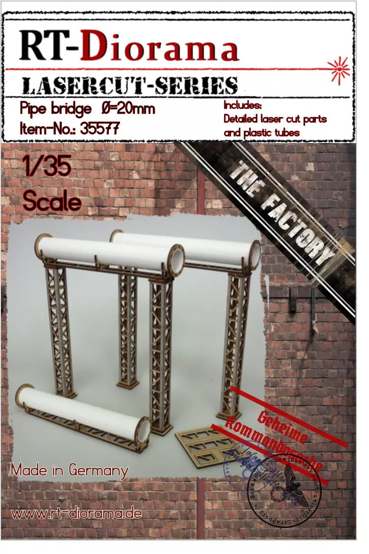 RT DIORAMA 35577 1/35Pipe bridge 20mm