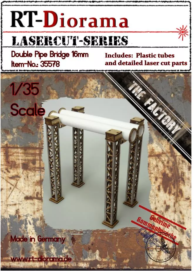 RT DIORAMA 35578 1/35Double Pipe bridge 16mm