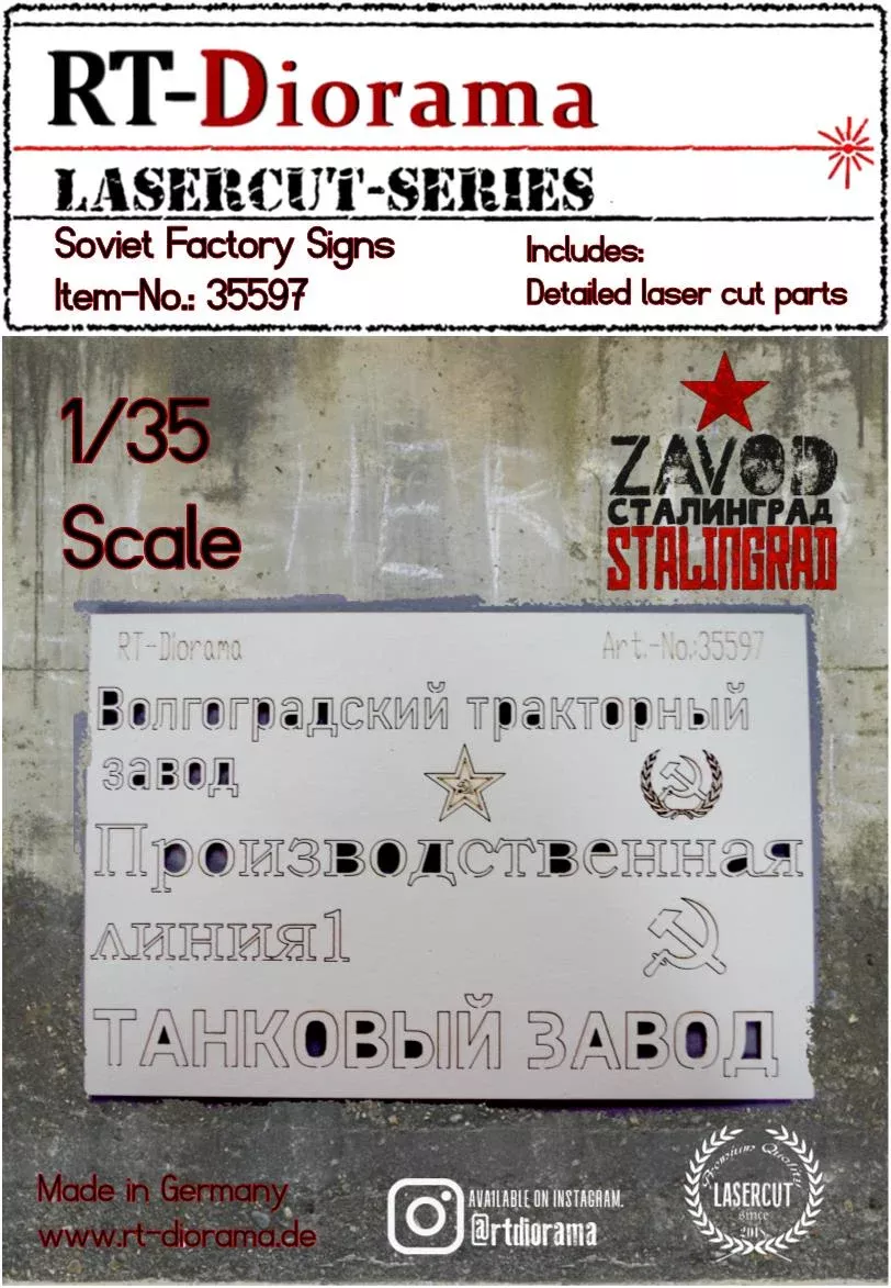 RT DIORAMA 35597 1/35 Soviet Factory Signs