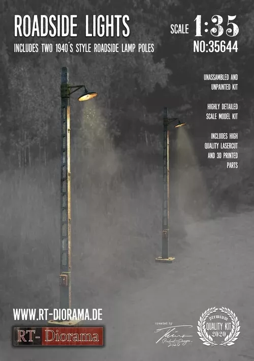 RT DIORAMA 35644 1/35 3D Resin Print: Roadside Lights