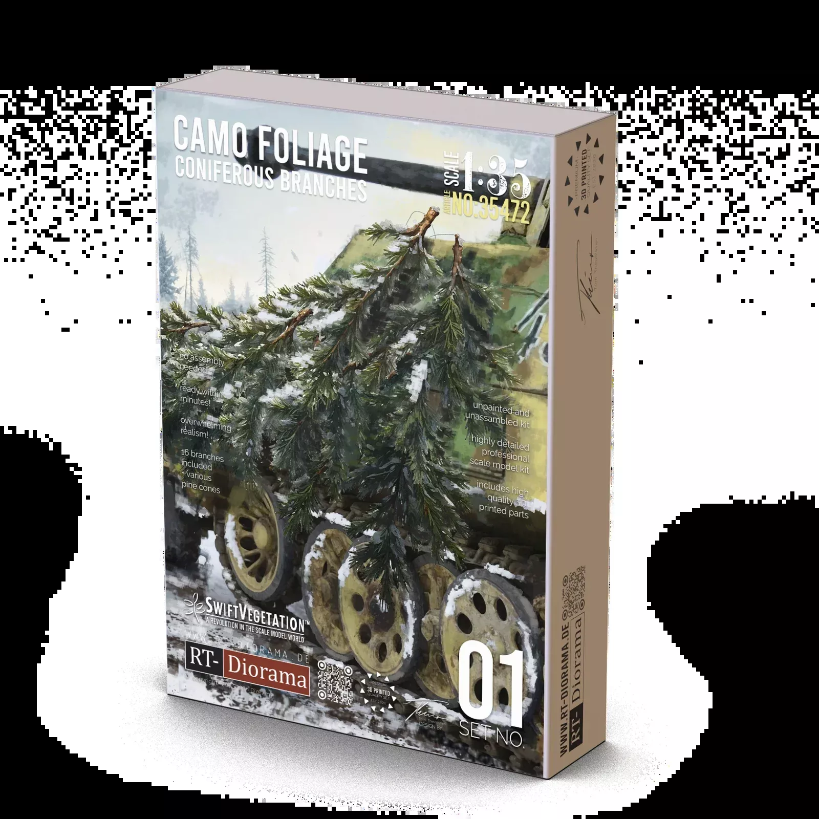 RT DIORAMA AHHQ 35472 1/35 Coniferous Branches [Camo Foliage]