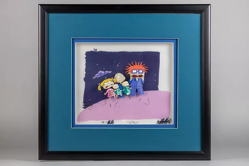 Rugrats in Pajamas Production Animation Cel With Background 1991