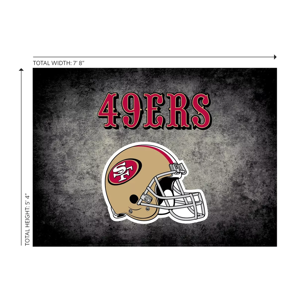 San Francisco 49ers Distressed Rug