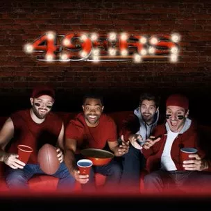 San Francisco 49ers Lighted Recycled Metal Sign
