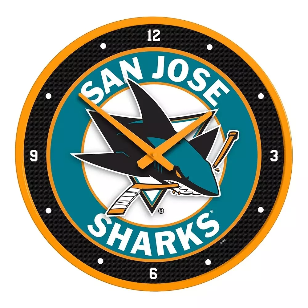San Jose Sharks: Modern Disc Wall Clock