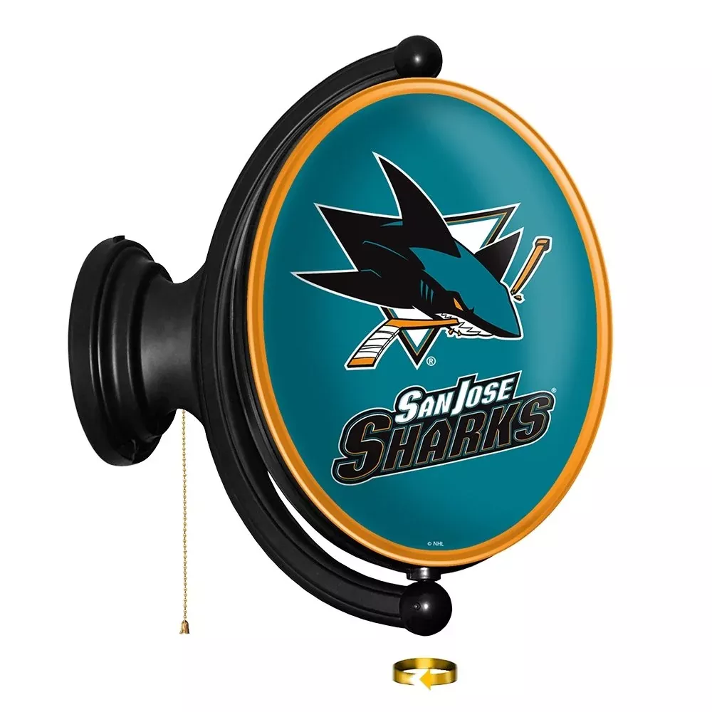 San Jose Sharks: Original Oval Rotating Lighted Wall Sign