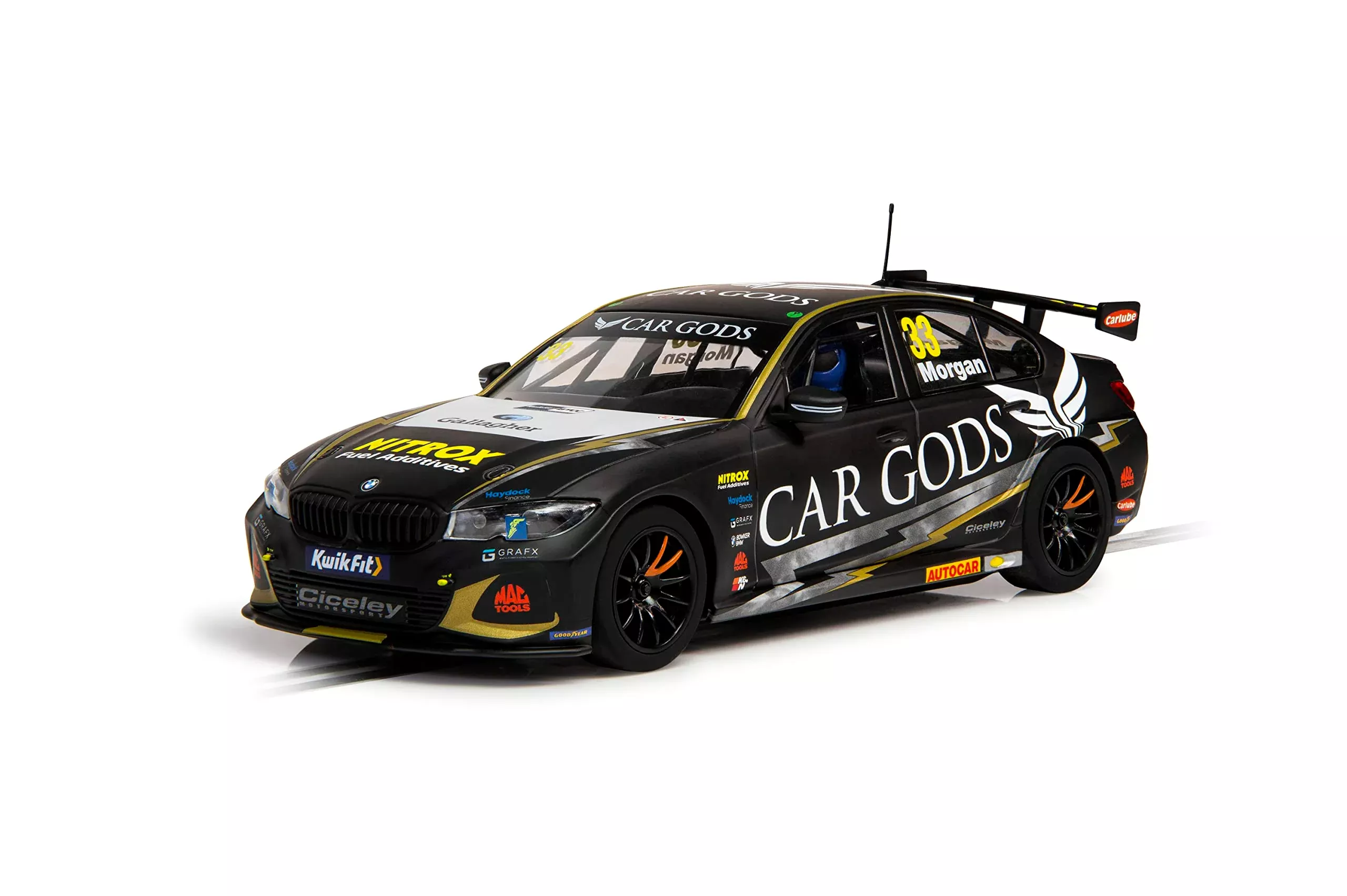 Scalextric BMW 330i M-Sport 1:32 Scale Black/Gold