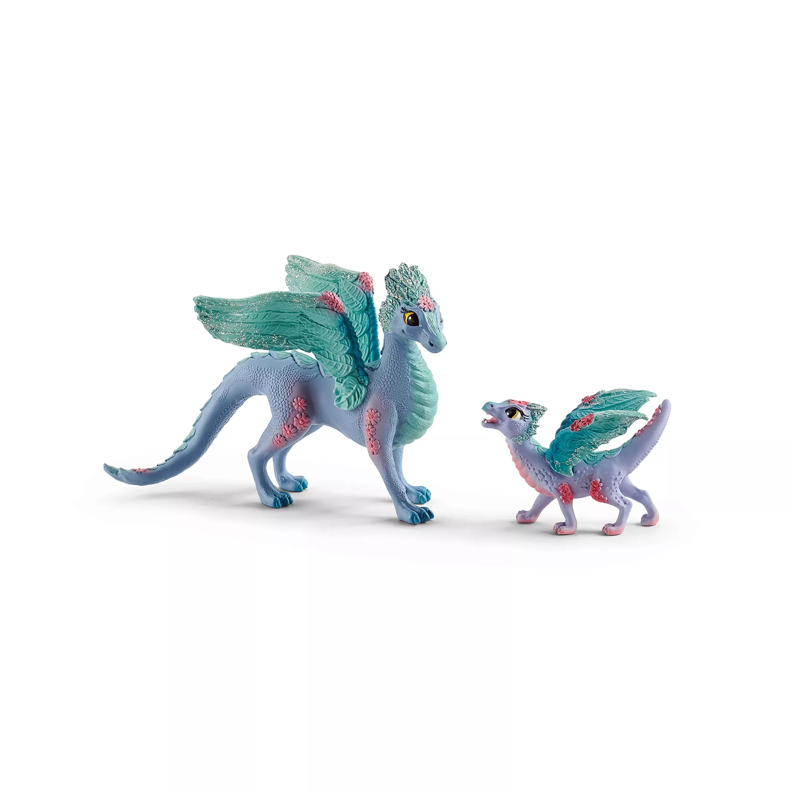 Schleich Flower Dragon Playset, 8 Piece Set, Multi Color