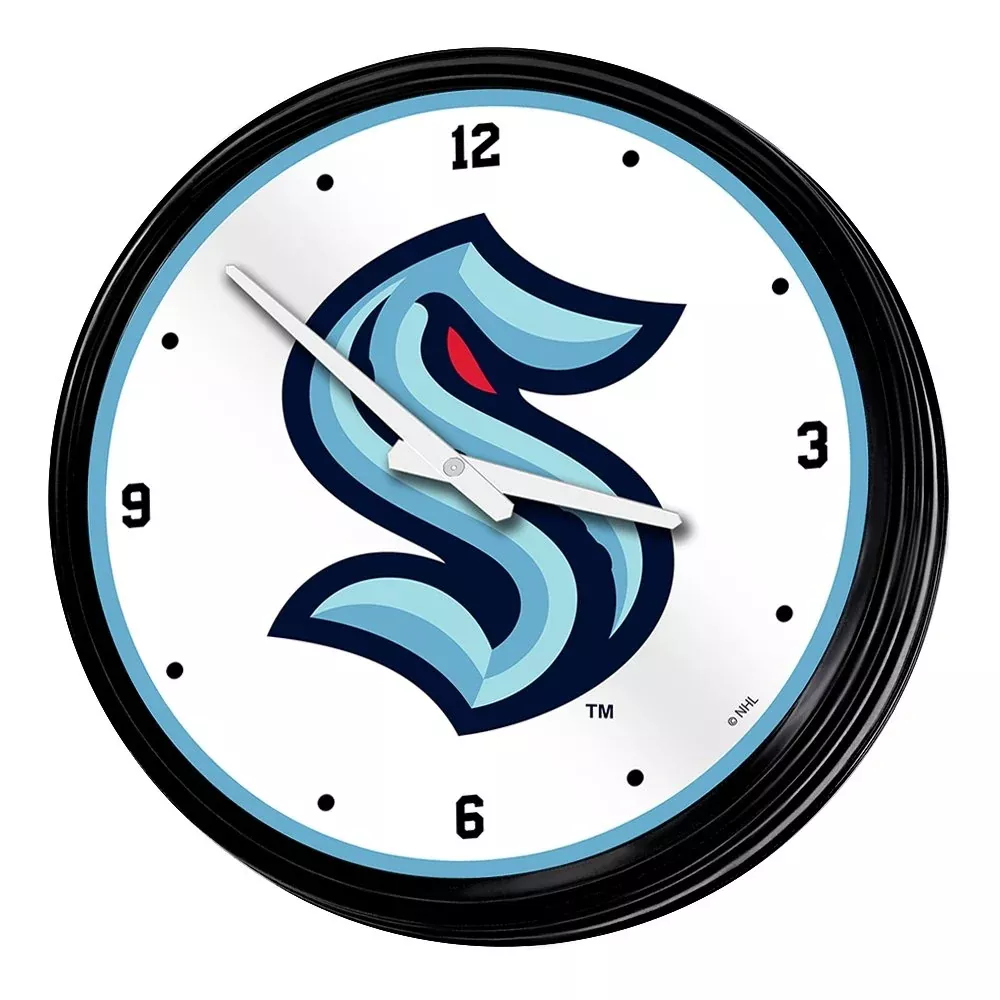 Seattle Kraken: Retro Lighted Wall Clock