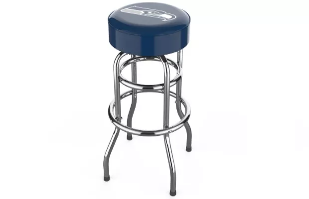 Seattle Seahawks Chrome Bar Stool For Sale – Game Room Gorilla