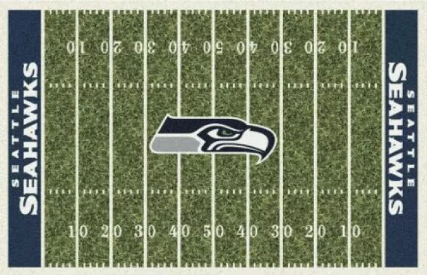 Seattle Seahawks Homefield Rug Multiple Sizes For Sale – Game Room Gorilla