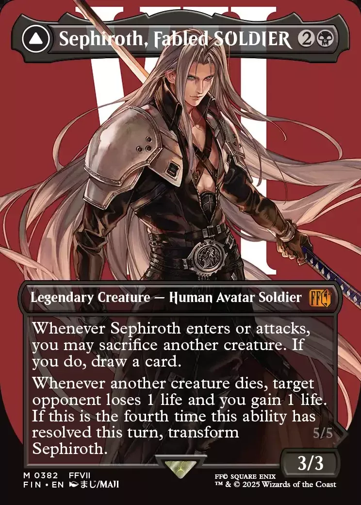 Sephiroth, Fabled SOLDIER (FIN-382) (Borderless) [FINAL FANTASY] Foil