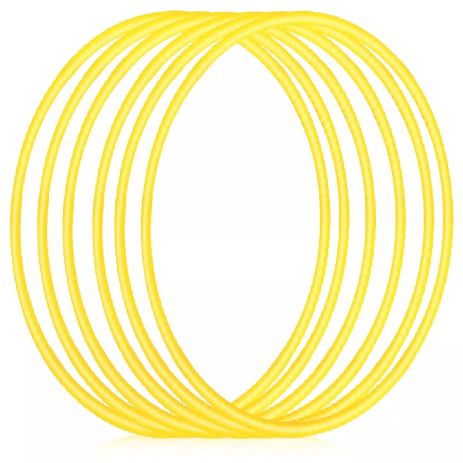 Shappy Adjustable Plastic Hoops for Teens, Yellow, 20 Inch, Set of 6