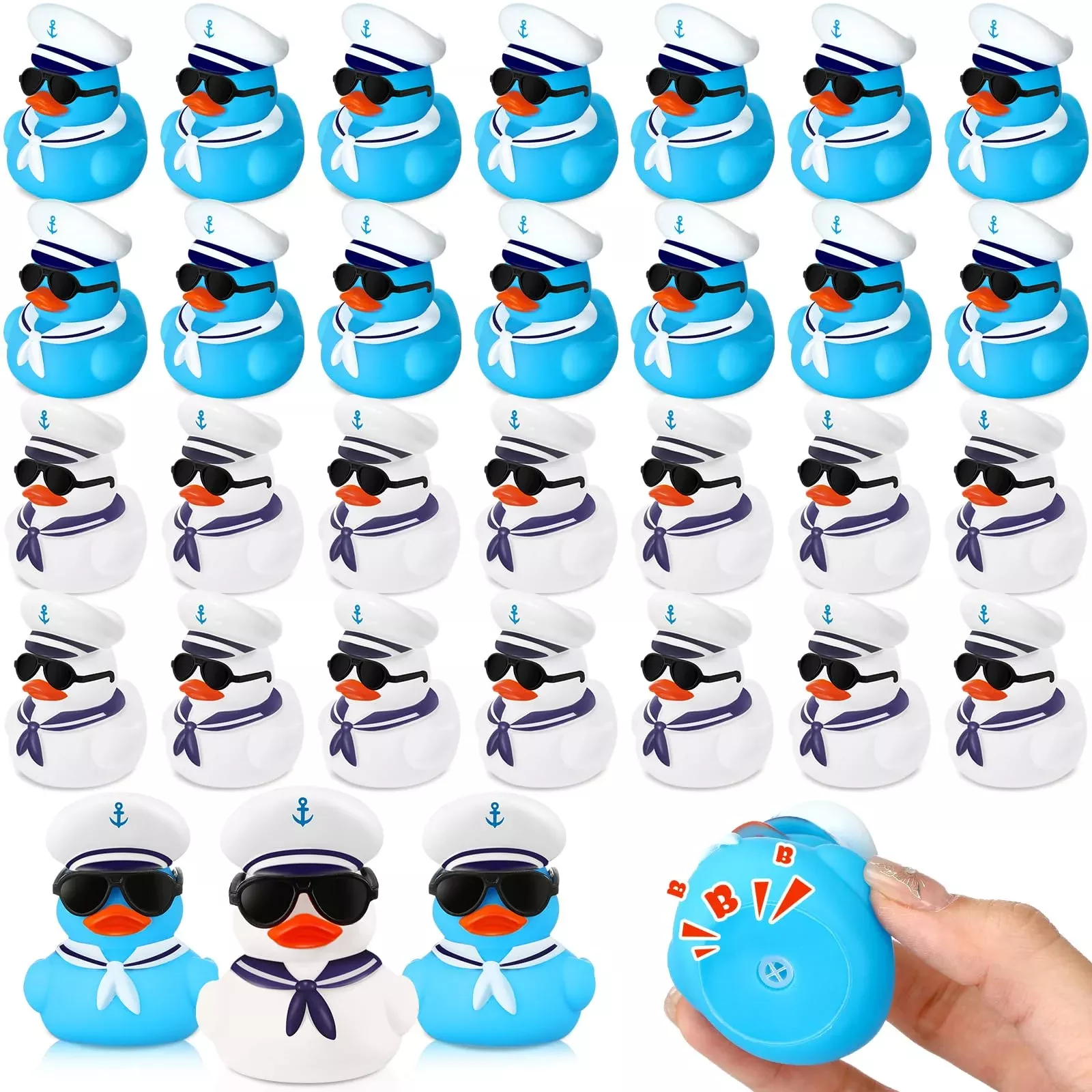 Shappy Rubber Ducks for Parties, 2x1.9x2.4 inches,