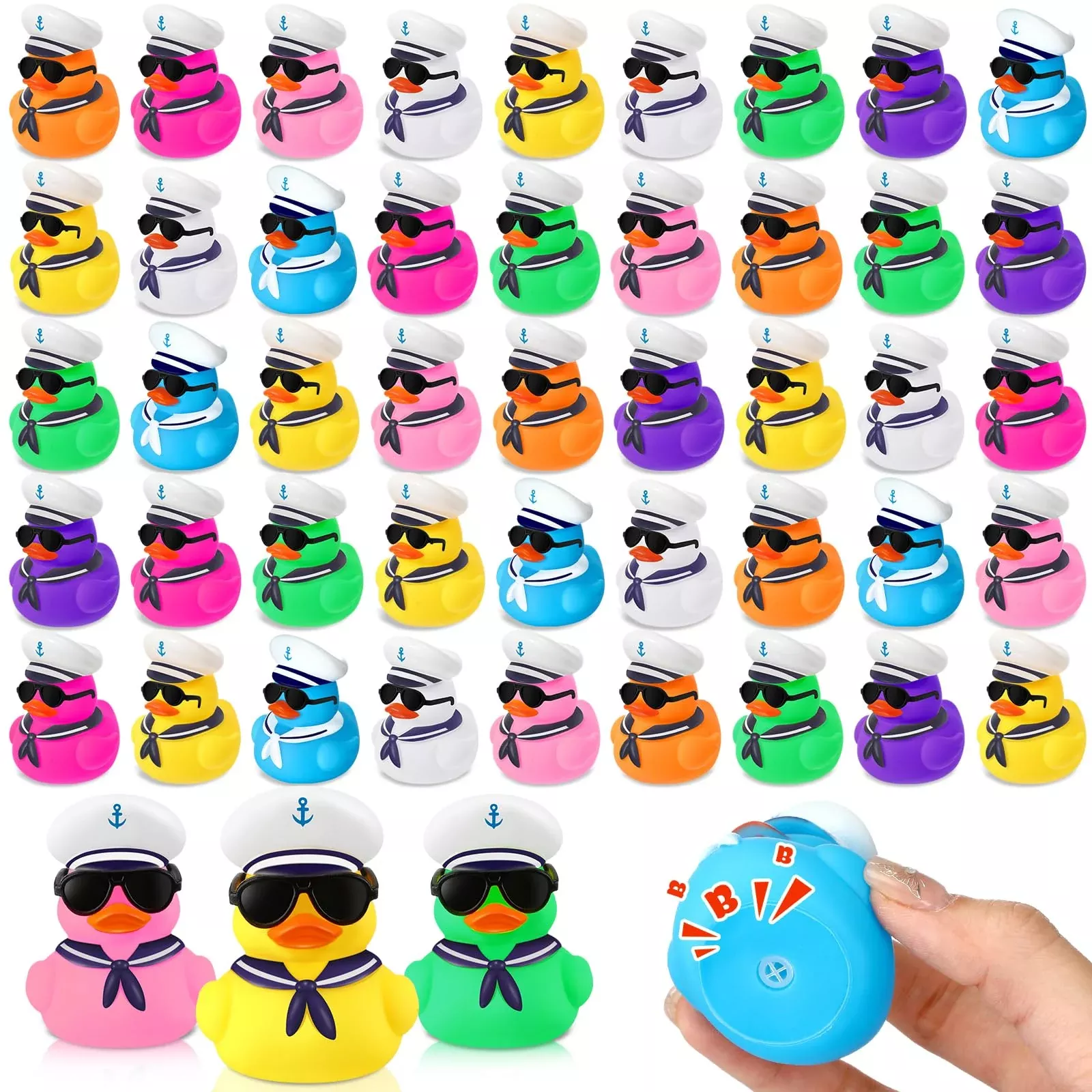 Shappy Rubber Ducks for Parties, 2x1.9x2.4in,