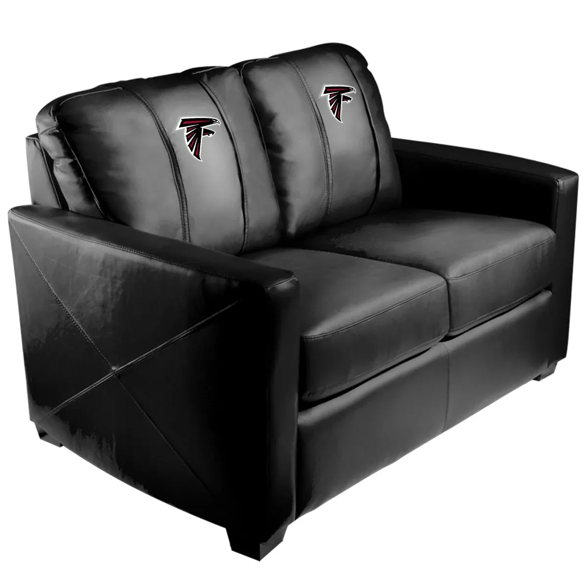 Silver Loveseat with Atlanta Falcons Primary Logo