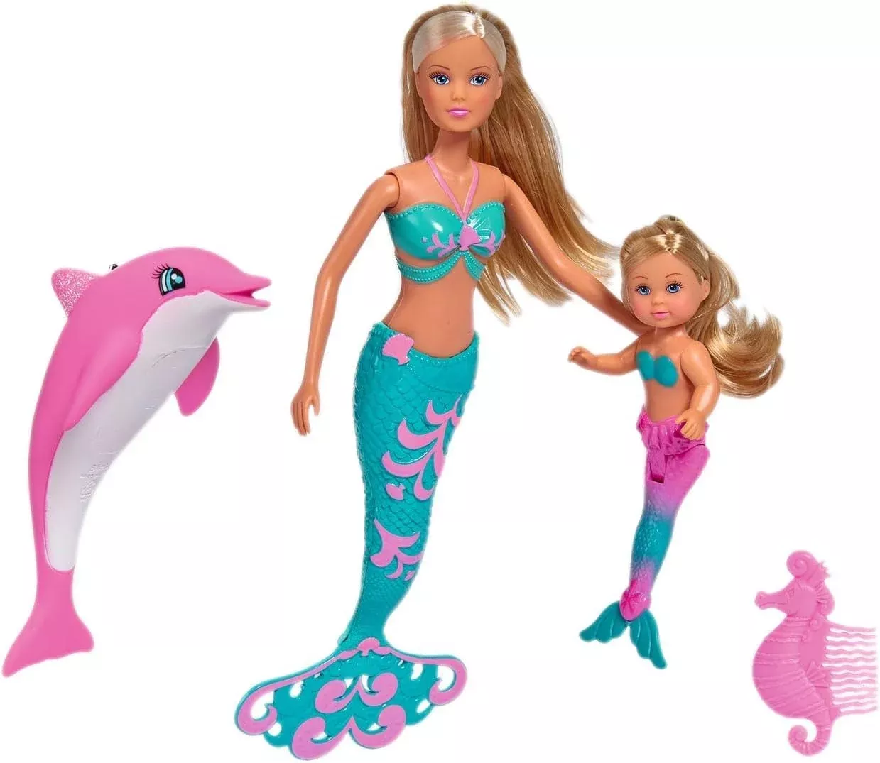 Simba Steffi Love Mermaid Playset with Dolphin, 11.45" Multicolored
