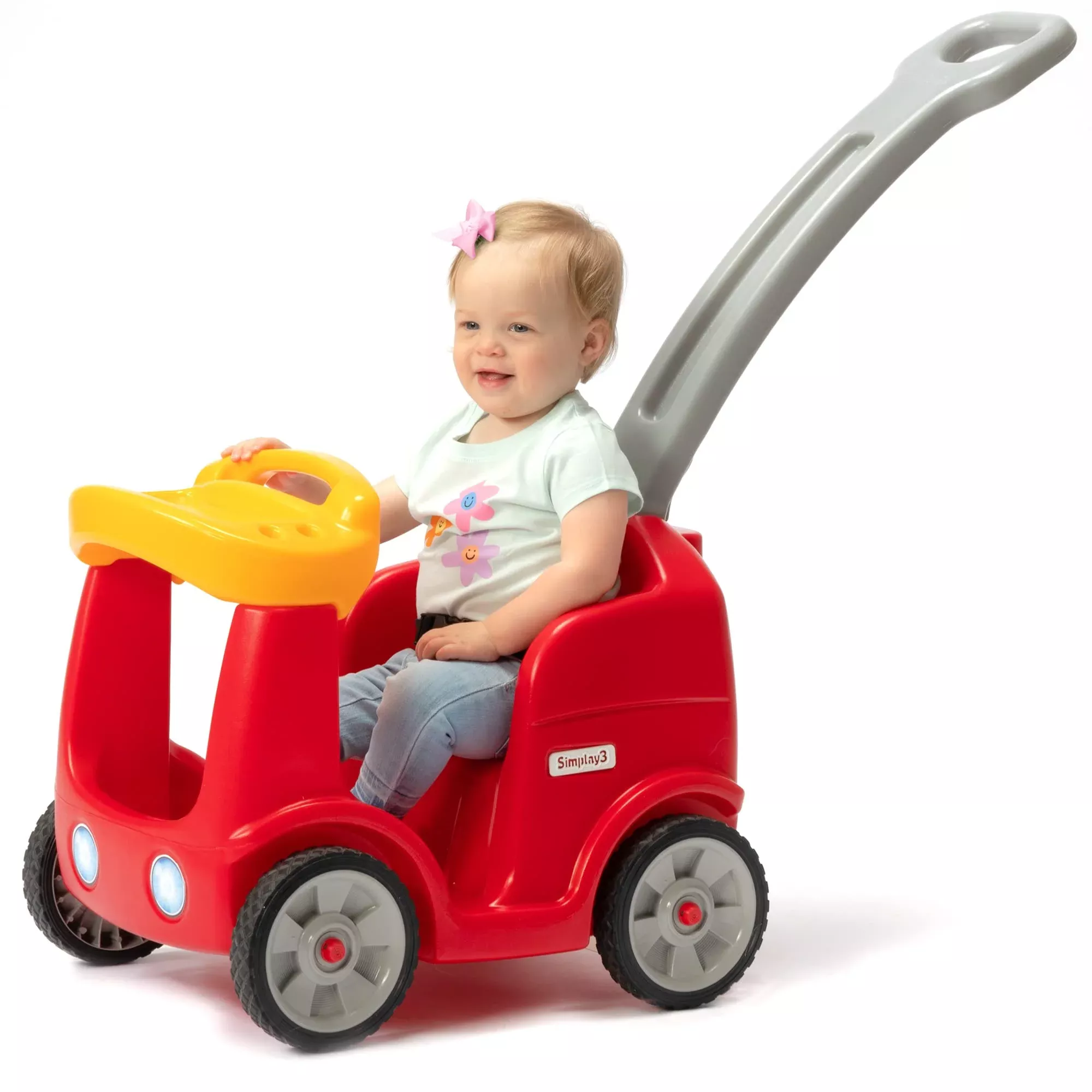 Simplay3 Limited Edition Roll and Stroll Push Car, Red White Blue, Large