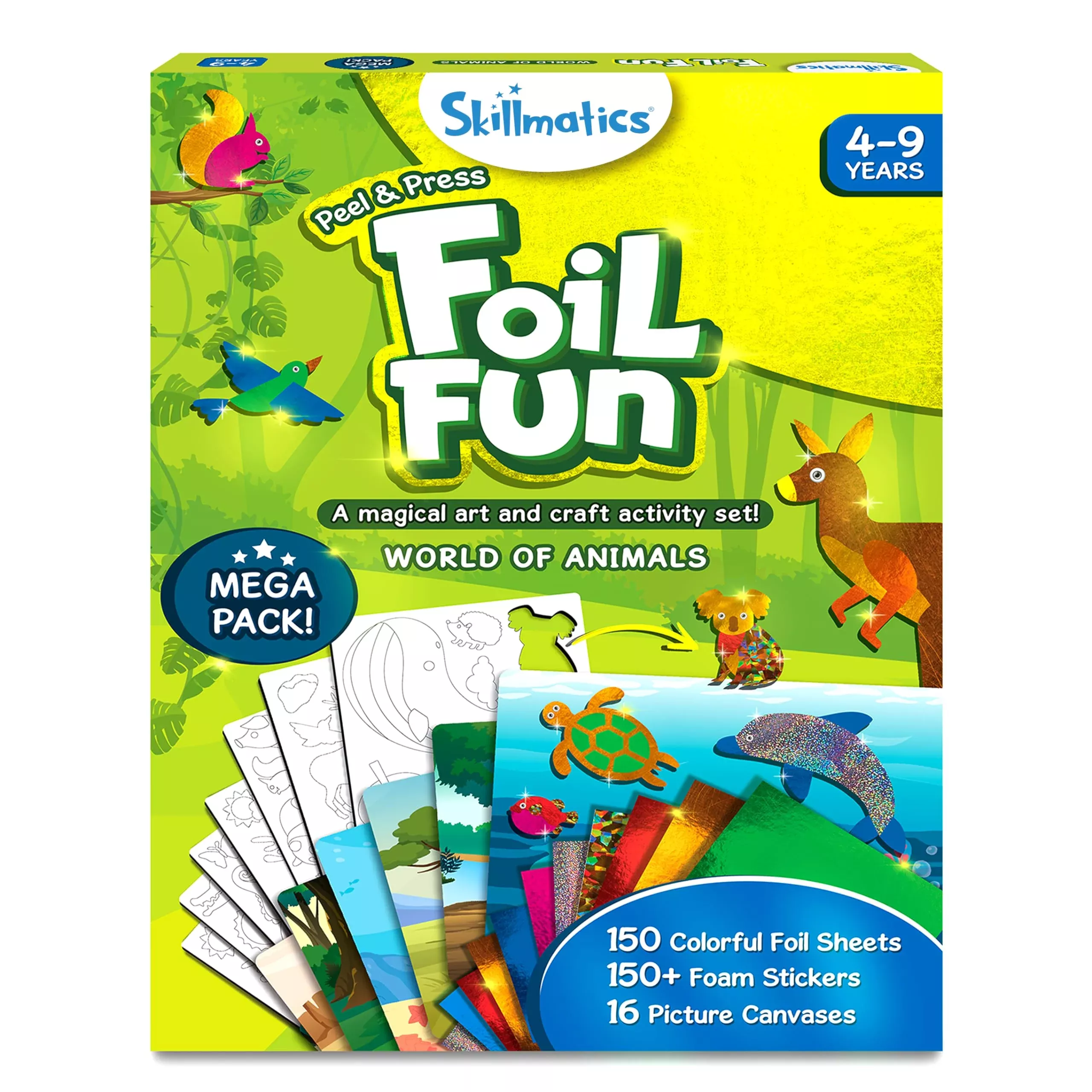Skillmatics Foil Fun Art Kit - 150+ Stickers, Multicolor, Mess-Free