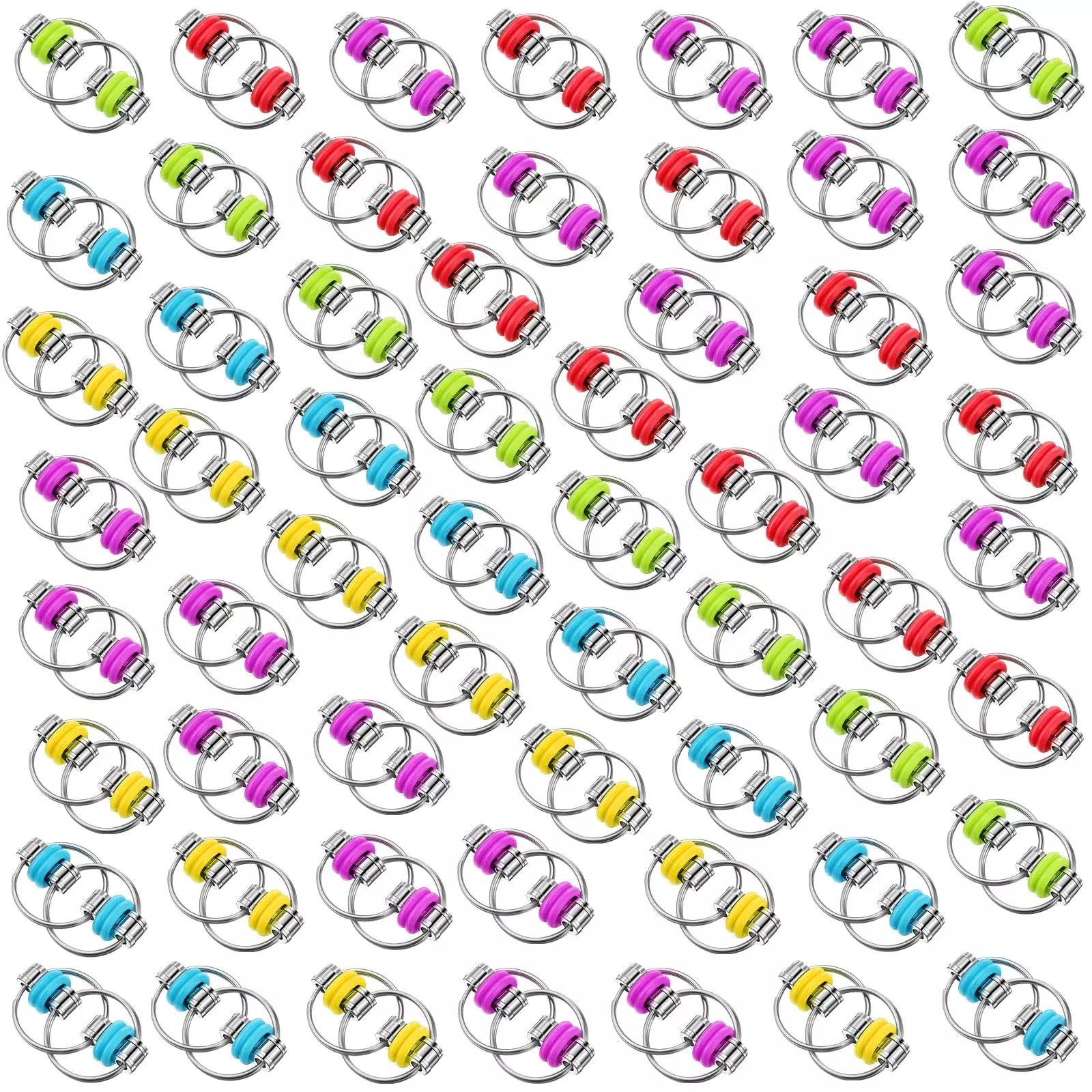 Skylety Bike Chain Fidget Toys, 20 Pack, 48x30mm,