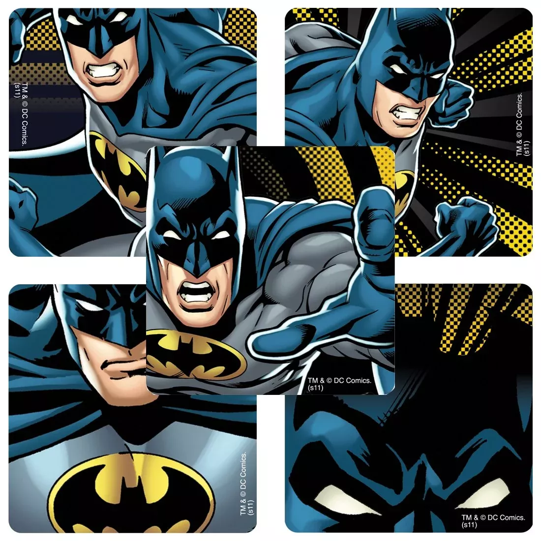 SmileMakers Batman Glow-in-the-Dark Stickers, Assorted Designs, 50 Pack