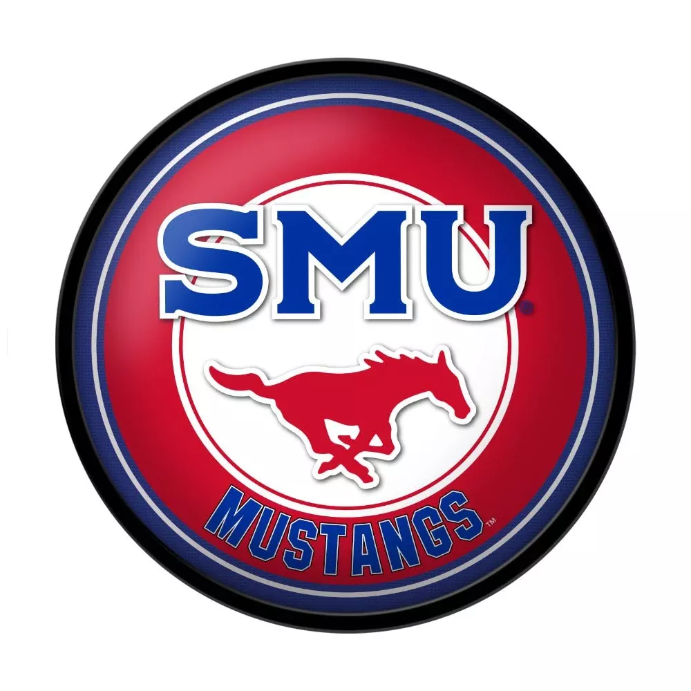 SMU Mustangs: Modern Disc Wall Sign