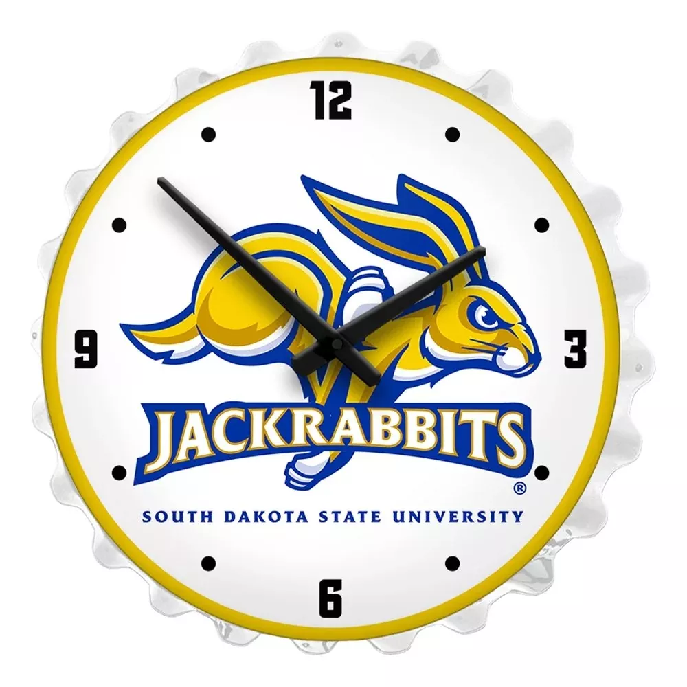 South Dakota State Jackrabbits: Bottle Cap Lighted Wall Clock
