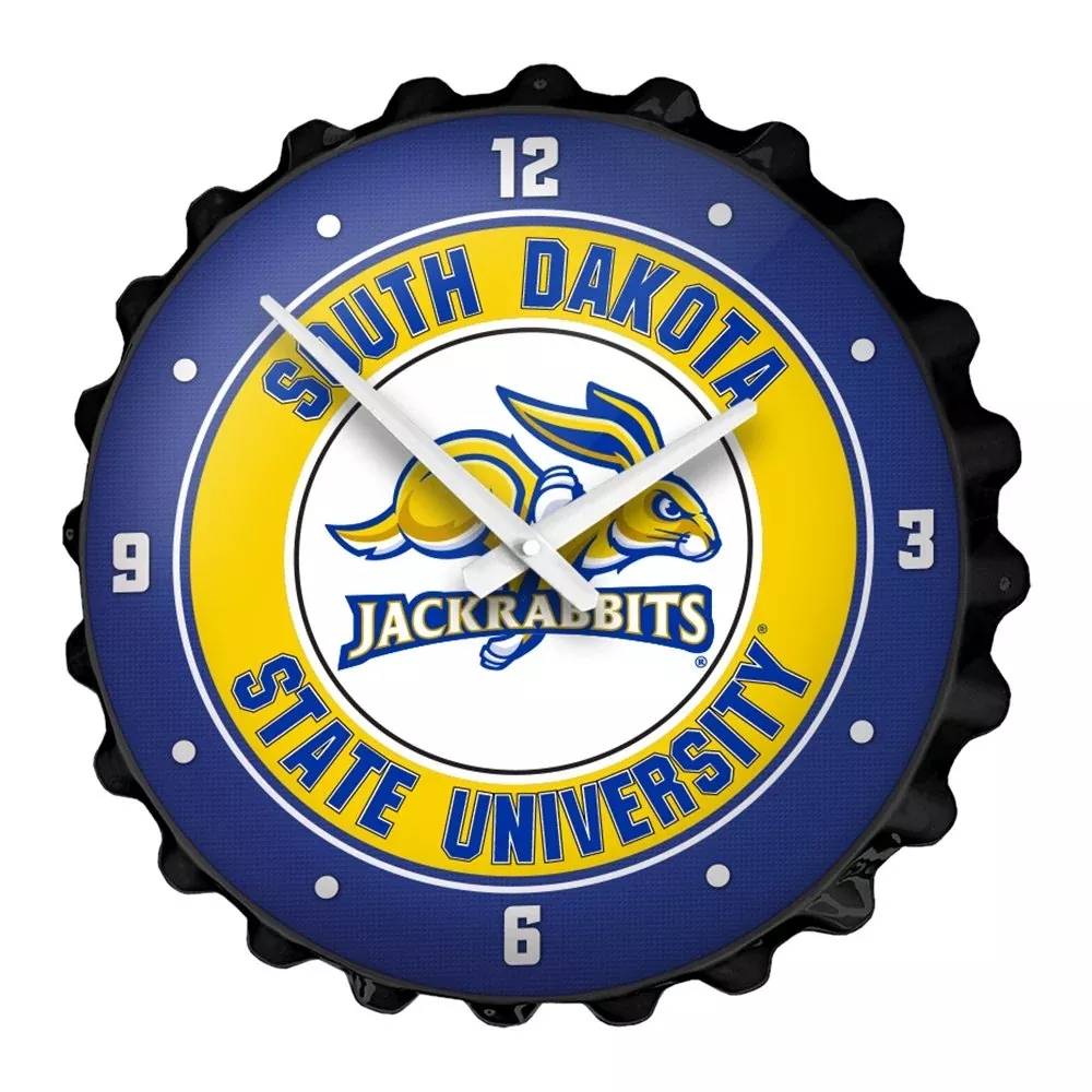 South Dakota State Jackrabbits: Bottle Cap Wall Clock
