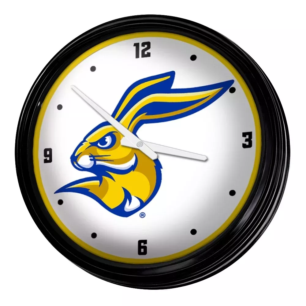 South Dakota State Jackrabbits: Jack - Retro Lighted Wall Clock