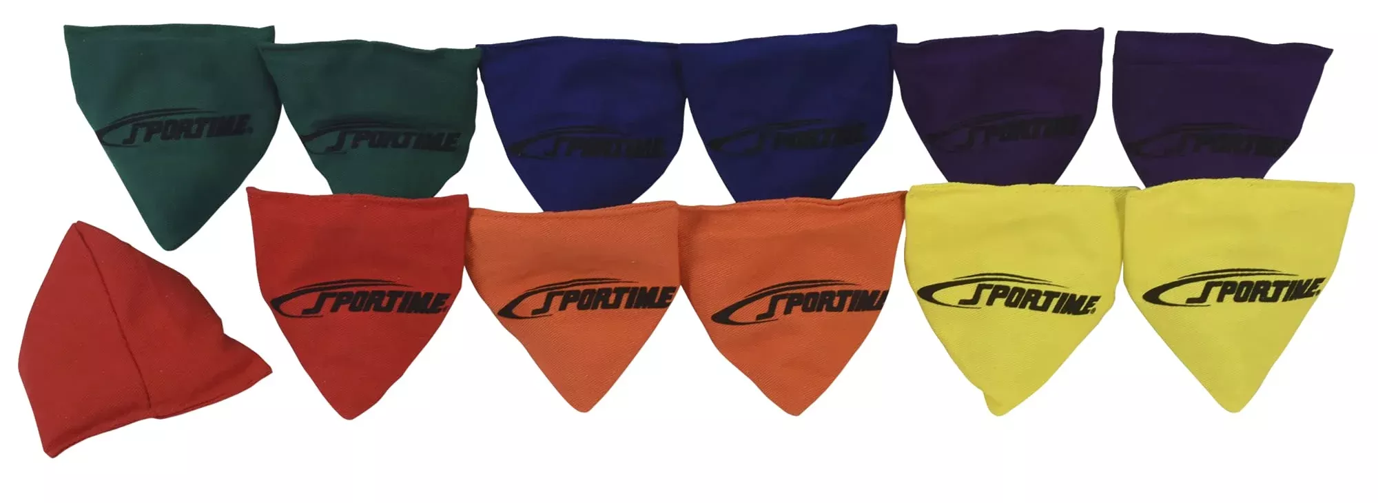 Sportime Triangle Bean Bags Set of 12 Small Yellow for Kids