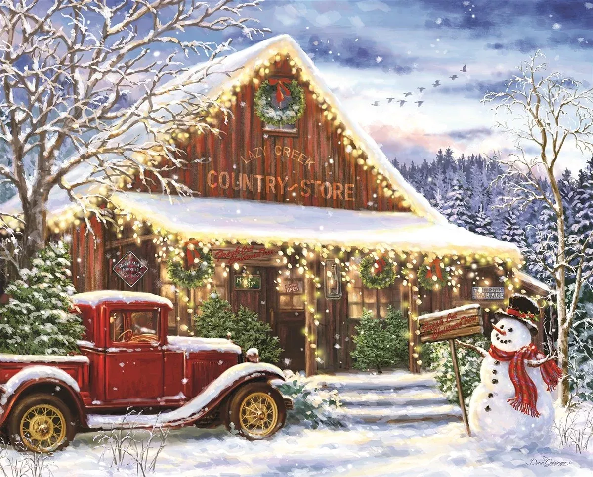 Springbok 1000 Piece Jigsaw Puzzle - Christmas Tree Vintage Store Multi