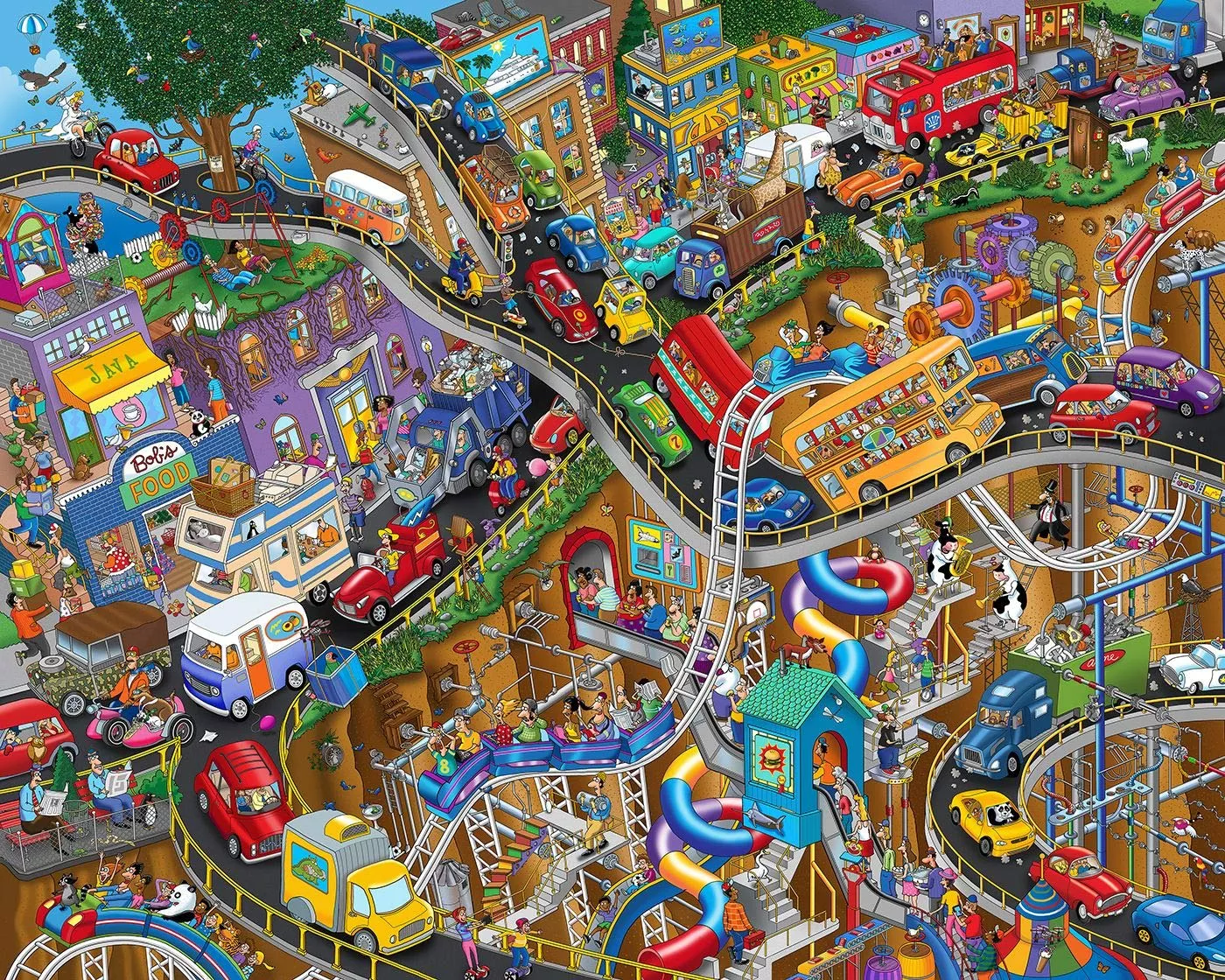 Springbok 1000 Piece Puzzle for Adults - Multi Color Cartoon Design