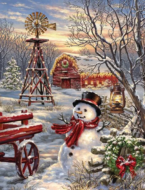 Springbok 34-01605 Winter Windmill 500 Piece Puzzle