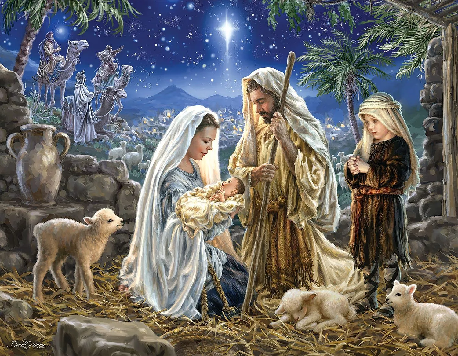 Springbok 500 Piece Christmas Nativity Puzzle Multi Color Eco-Friendly