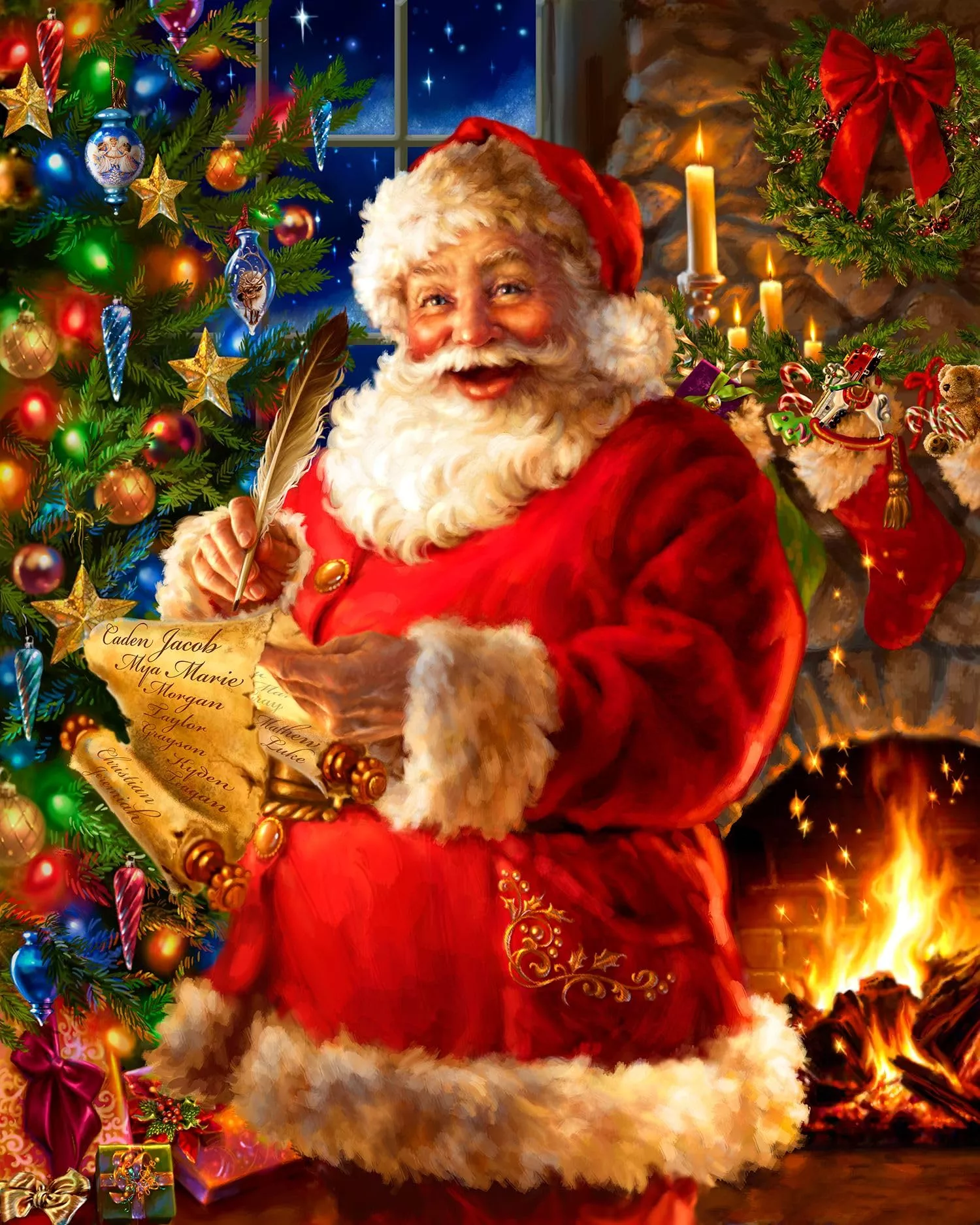 Springbok 500 Piece Puzzle - Santa Claus - 18"x23.5" - Mult
