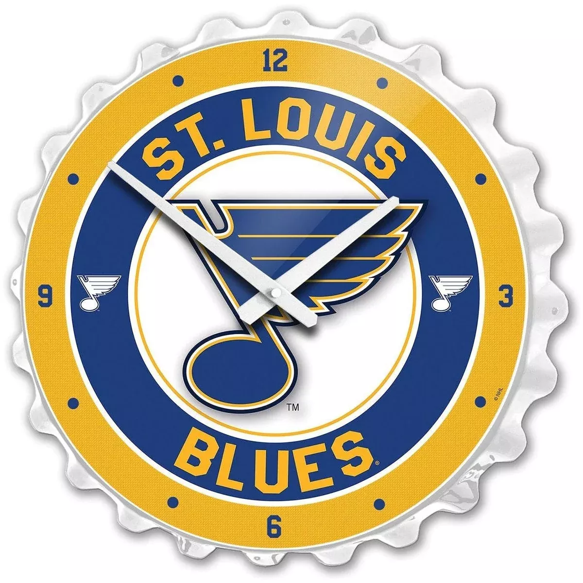 St. Louis Blues: Bottle Cap Wall Clock