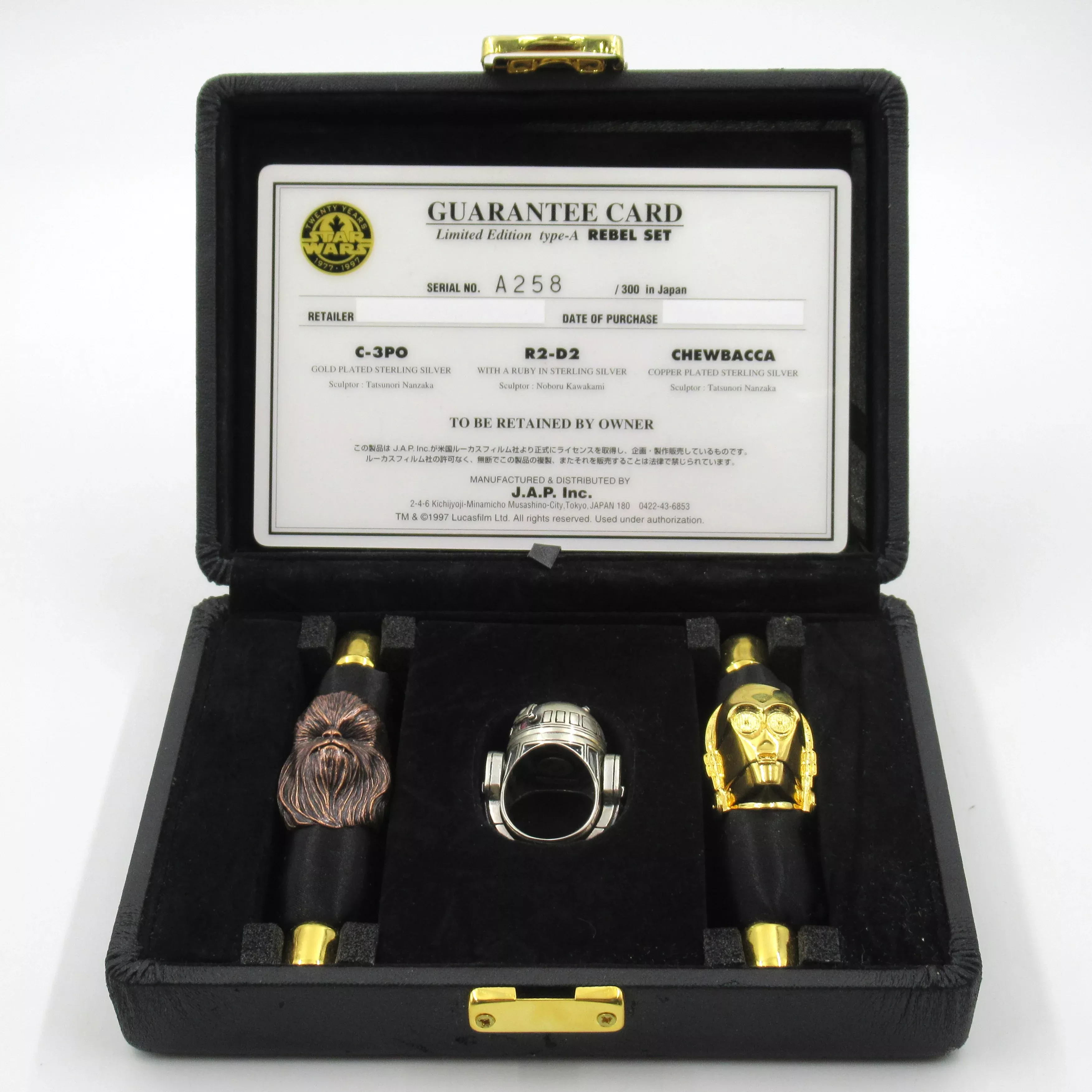 STAR WARS 20th Anniversary Galaxy Collection Rebel Ring Set - J.A.P. I
