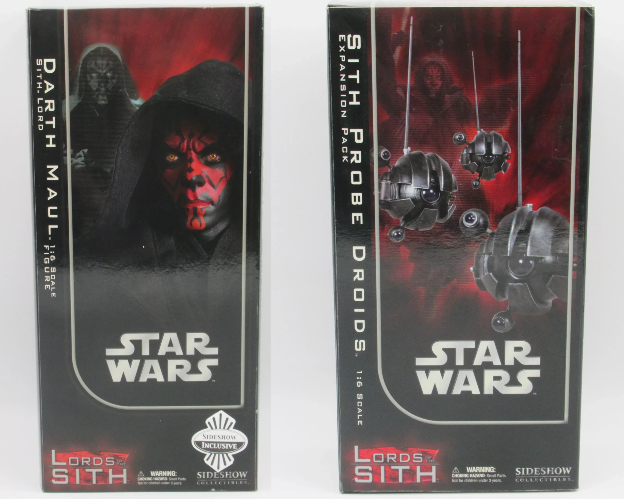 STAR WARS Darth Maul: Sith Lord & Sith Probe Droids - Sideshow Collect