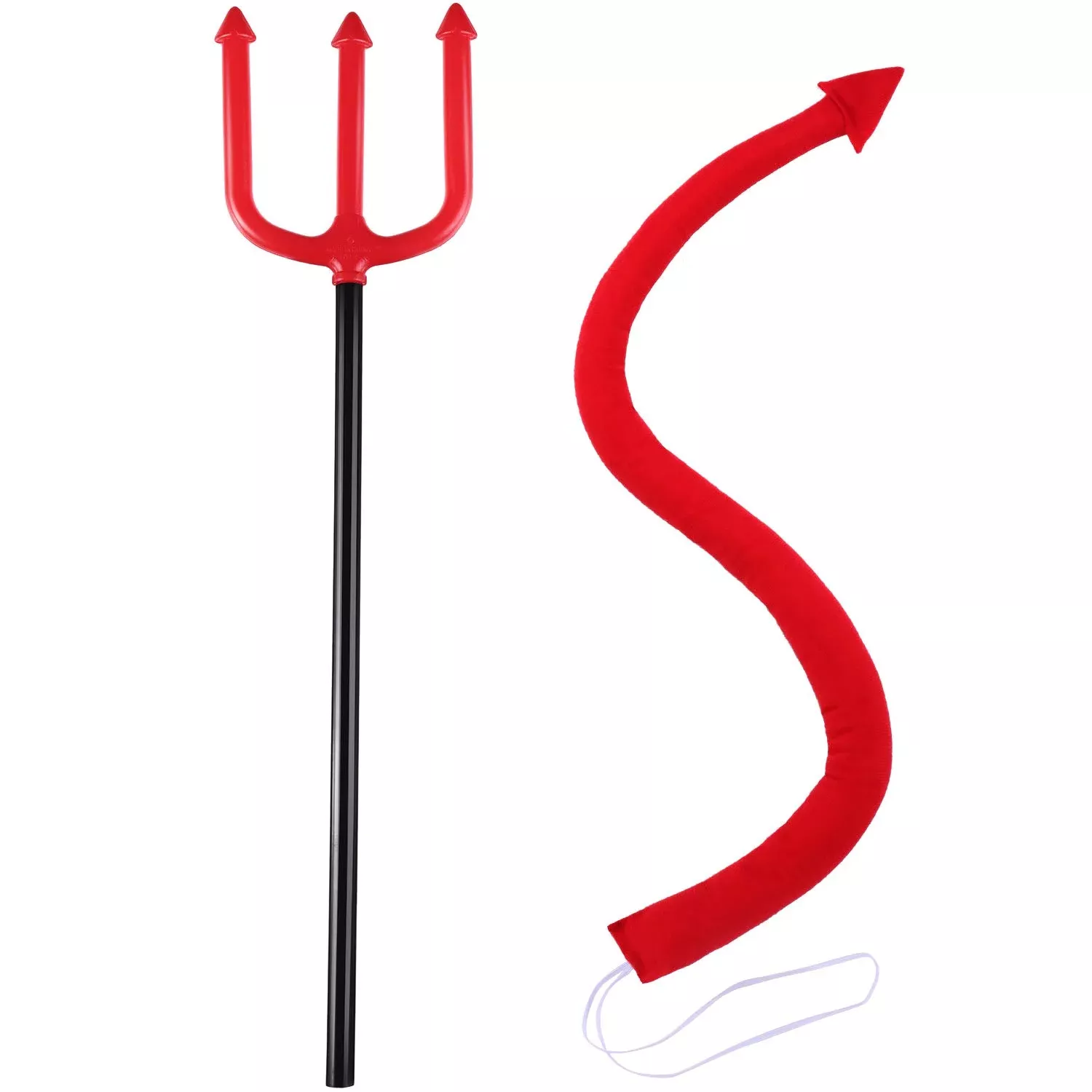 Sumind 2 Pieces Halloween Devil Costume Accessories Devil Tail Devil Fork Devil Cosplay Costume Accessories For Halloween Cosplay Party