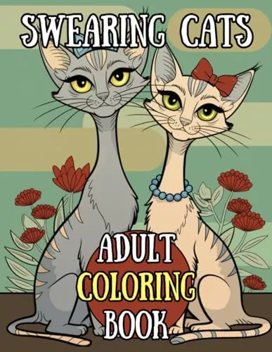 Swearing Cats Adult Coloring Book