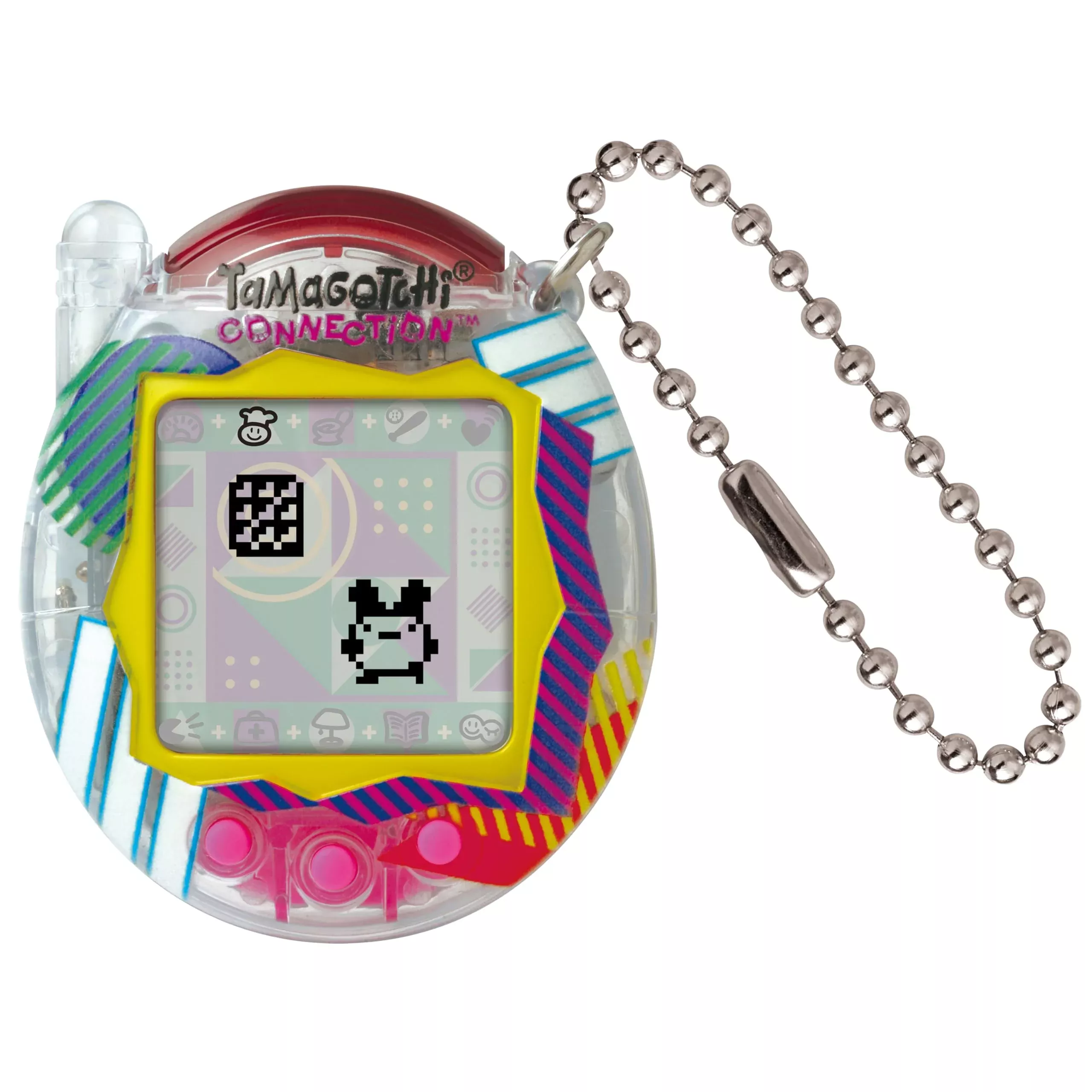 Tamagotchi Connection Virtual Pet - Clear Retro - 2.13"x1.9