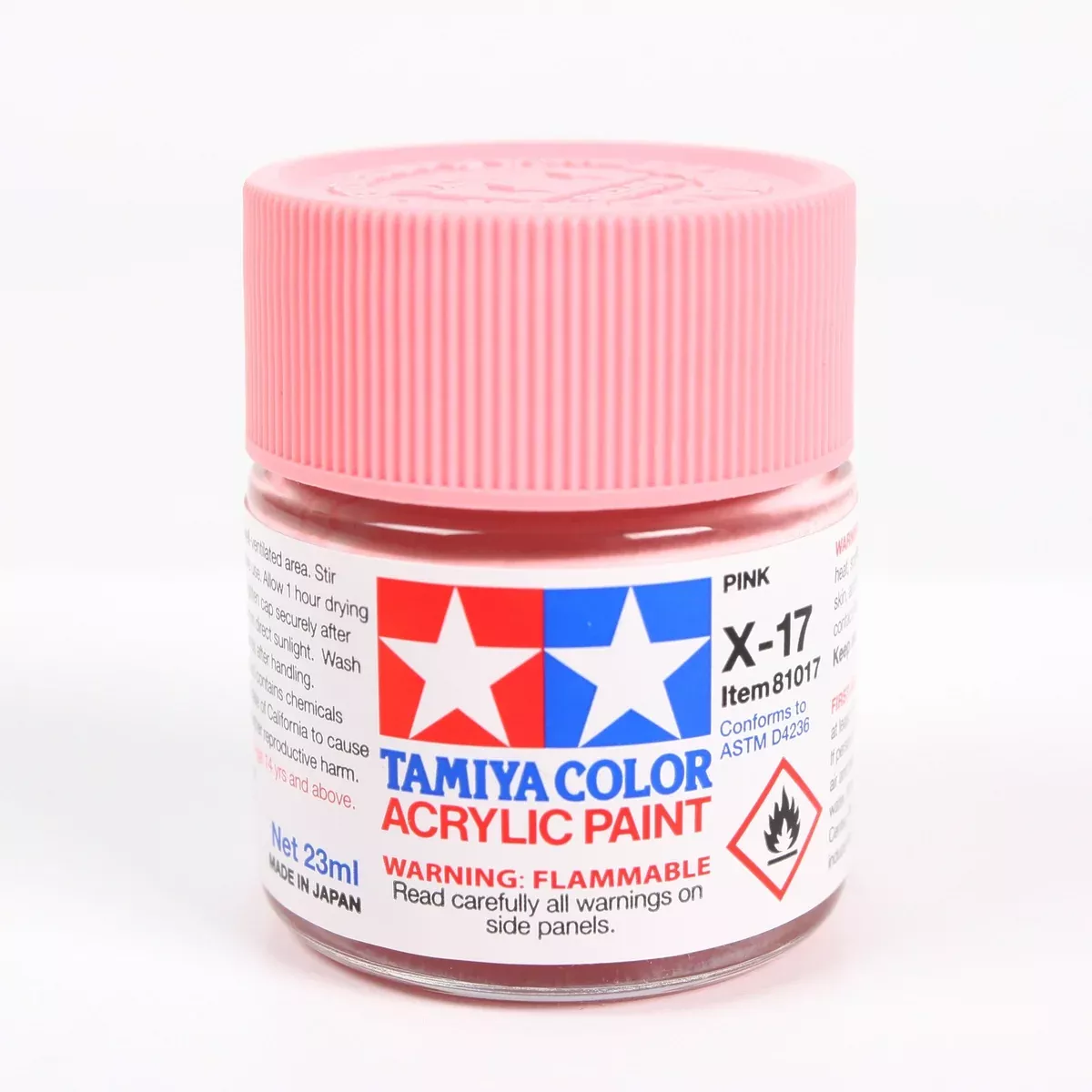 Tamiya 81017 Acrylic Model Paint X-17 Gloss Pink 23ml (3/4oz)