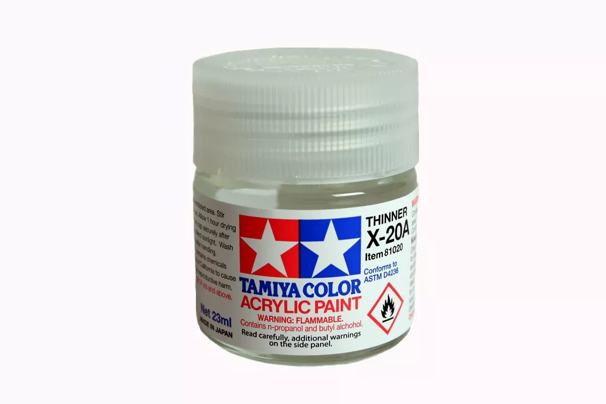 Tamiya 81020 X-20A Thinner for Acrylic or Poly Model Paint 23ml (3/4oz)