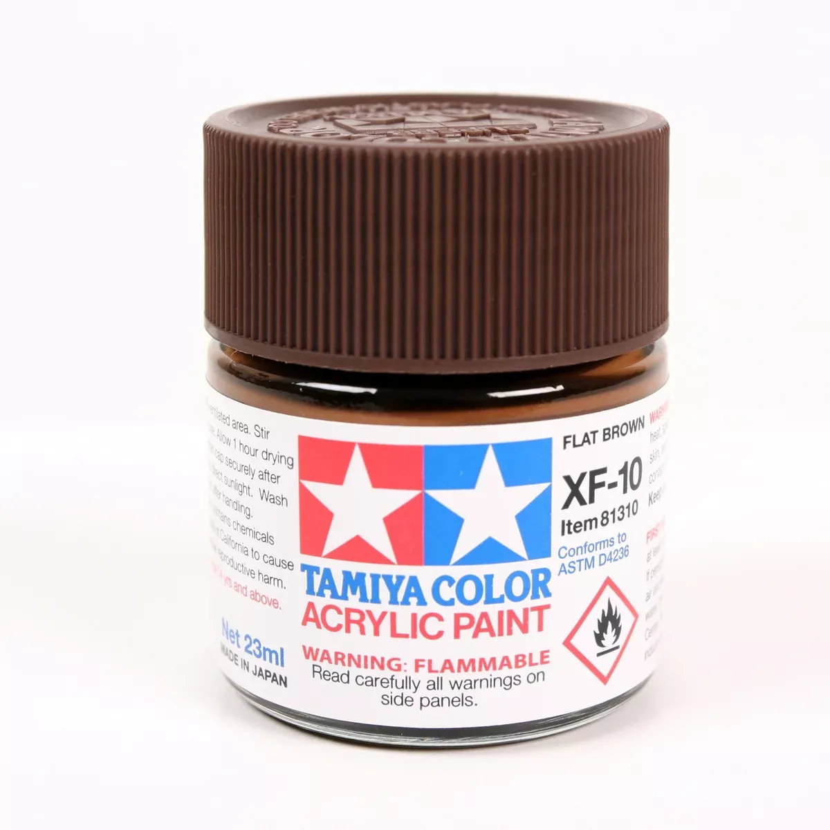 Tamiya 81310 Acrylic Model Paint XF10 Flat Brown 23ml (3/4oz)