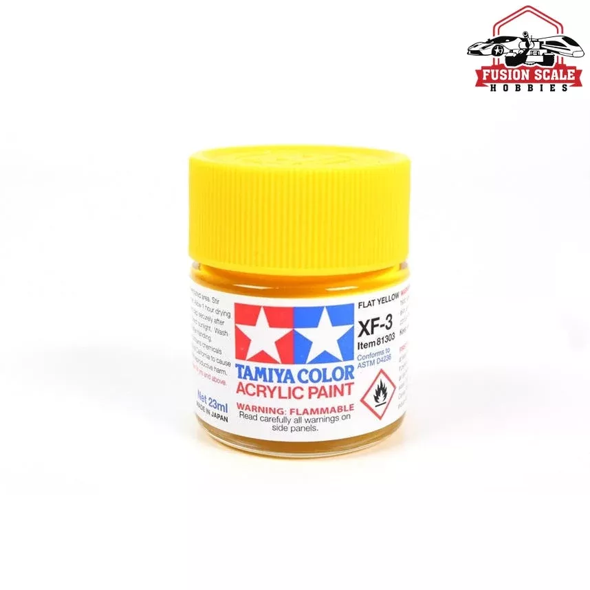Tamiya Acrylic XF-3 Flat Yellow 23ml Bottle
