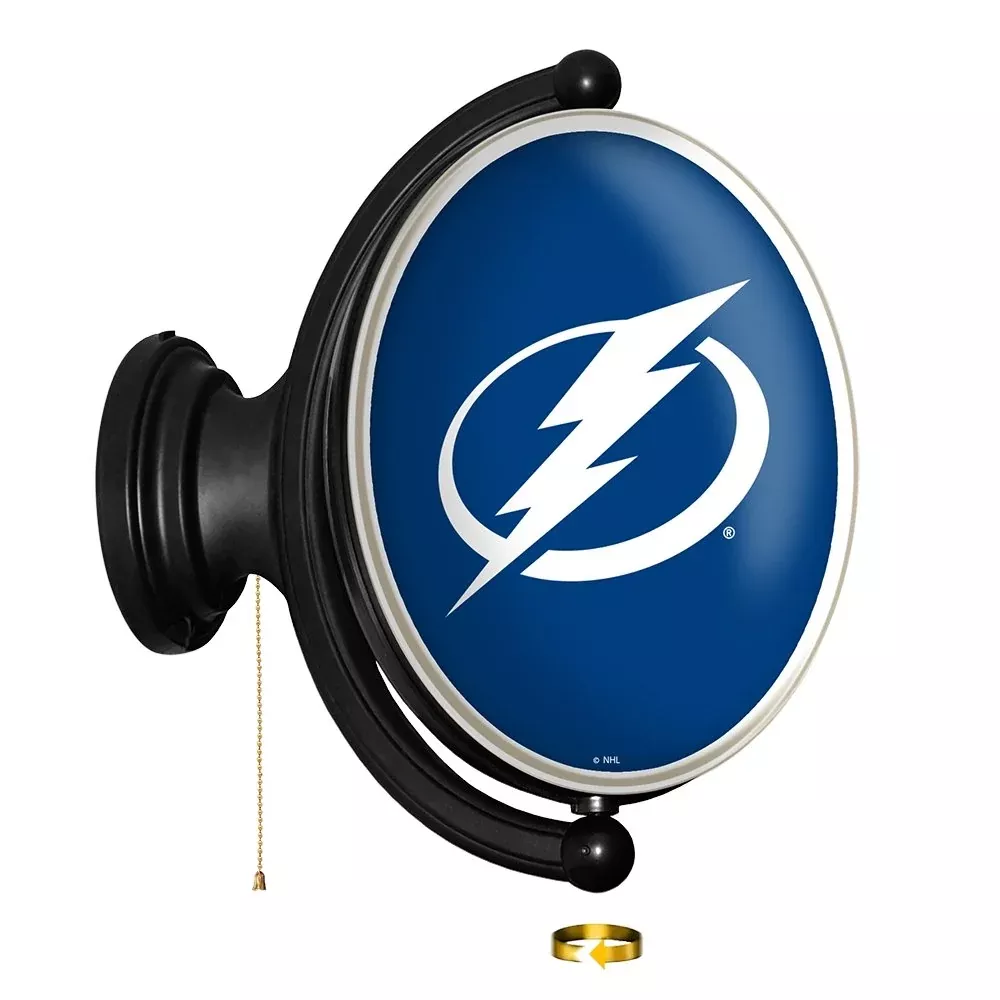 Tampa Bay Lightning: Original Oval Rotating Lighted Wall Sign