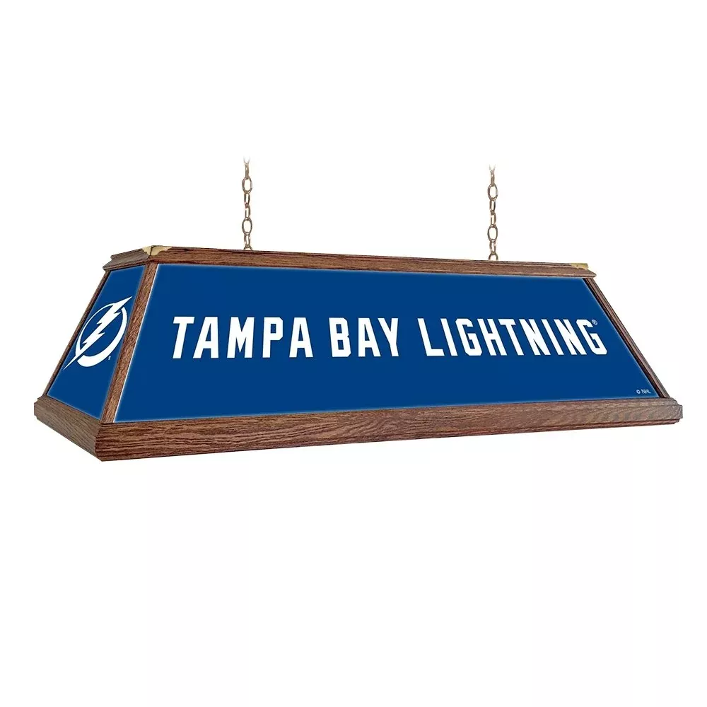 Tampa Bay Lightning: Premium Wood Pool Table Light